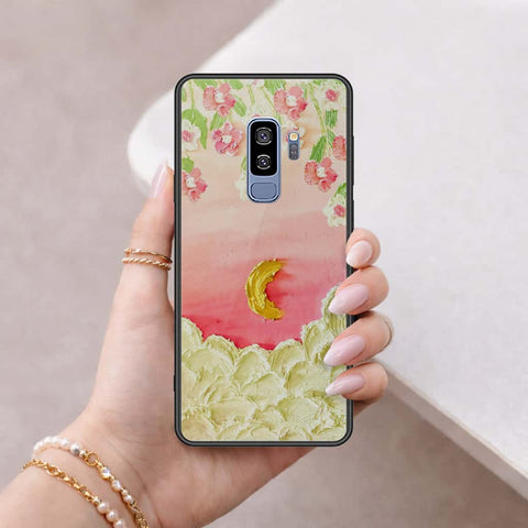 Samsung Galaxy S9 Plus Cover - Floral Series 3 - HQ Ultra Shine Premium Infinity Glass Soft Silicon Borders Case