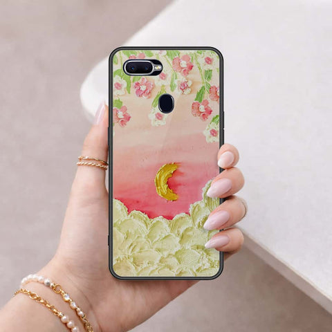 Oppo F9 / F9 Pro Cover - Floral Series 3 - HQ Ultra Shine Premium Infinity Glass Soft Silicon Borders Case