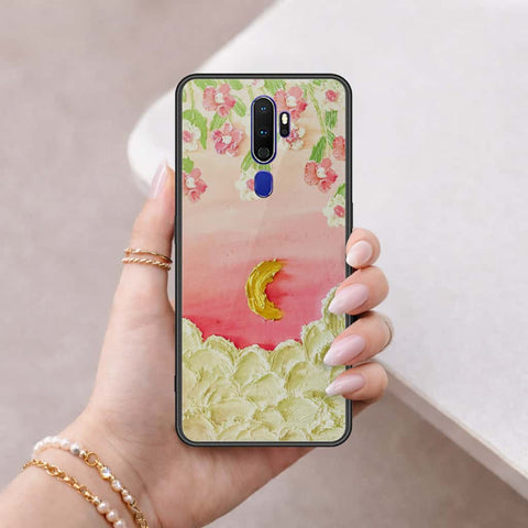 Oppo A5 2020 Cover - Floral Series 3 - HQ Ultra Shine Premium Infinity Glass Soft Silicon Borders Case