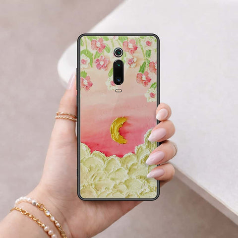 Xiaomi Mi 9T Pro Cover - Floral Series 3 - HQ Ultra Shine Premium Infinity Glass Soft Silicon Borders Case