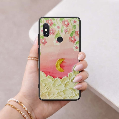 Xiaomi Redmi Note 5 Pro Cover - Floral Series 3 - HQ Ultra Shine Premium Infinity Glass Soft Silicon Borders Case