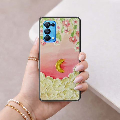 Oppo Reno 5 Pro 5G Cover - Floral Series 3 - HQ Ultra Shine Premium Infinity Glass Soft Silicon Borders Case