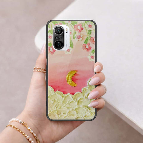 Xiaomi Redmi K40 Cover - Floral Series 3 - HQ Ultra Shine Premium Infinity Glass Soft Silicon Borders Case