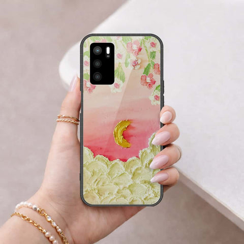 Oppo A16 Cover - Floral Series 3 - HQ Ultra Shine Premium Infinity Glass Soft Silicon Borders Case
