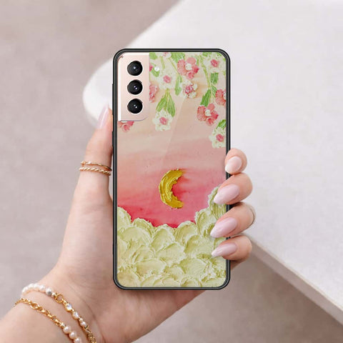 Samsung Galaxy S21 FE 5G Cover - Floral Series 3 - HQ Ultra Shine Premium Infinity Glass Soft Silicon Borders Case