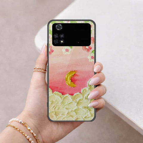 Xiaomi Poco M4 Pro Cover - Floral Series 3 - HQ Ultra Shine Premium Infinity Glass Soft Silicon Borders Case
