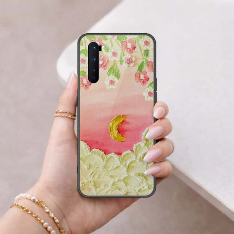 OnePlus Nord Cover - Floral Series 3 - HQ Ultra Shine Premium Infinity Glass Soft Silicon Borders Case