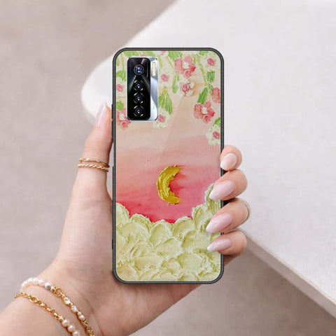 Tecno Camon 17 Pro Cover - Floral Series 3 - HQ Ultra Shine Premium Infinity Glass Soft Silicon Borders Case