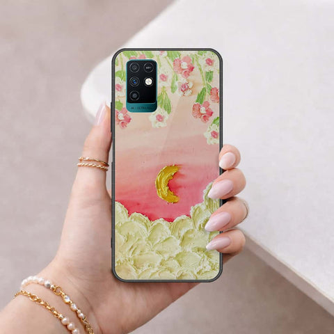 Infinix Note 10 Cover - Floral Series 3 - HQ Ultra Shine Premium Infinity Glass Soft Silicon Borders Case