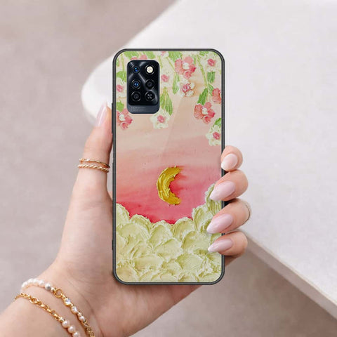 Infinix Note 10 Pro Cover - Floral Series 3 - HQ Ultra Shine Premium Infinity Glass Soft Silicon Borders Case