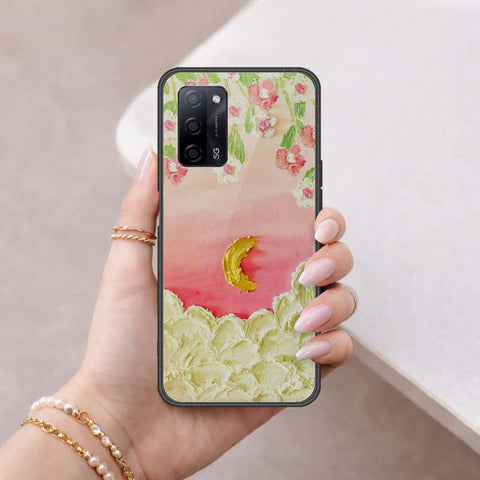 Oppo A55s Cover - Floral Series 3 - HQ Ultra Shine Premium Infinity Glass Soft Silicon Borders Case