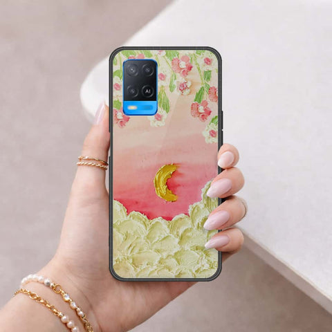 Oppo A54 4G Cover - Floral Series 3 - HQ Ultra Shine Premium Infinity Glass Soft Silicon Borders Case