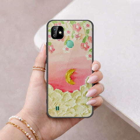 Infinix Smart HD 2021 Cover - Floral Series 3 - HQ Ultra Shine Premium Infinity Glass Soft Silicon Borders Case