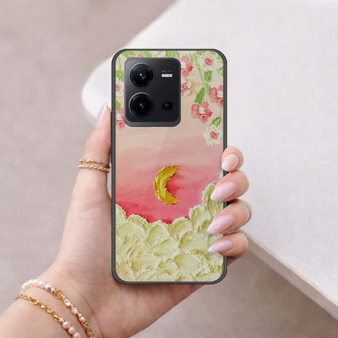 Vivo V25e Cover - Floral Series 3 - HQ Ultra Shine Premium Infinity Glass Soft Silicon Borders Case