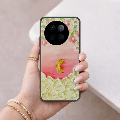 Vivo X90 Pro Cover - Floral Series 3 - HQ Ultra Shine Premium Infinity Glass Soft Silicon Borders Case
