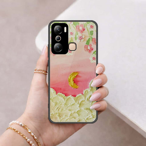 Infinix Hot 20i Cover - Floral Series 3 - HQ Ultra Shine Premium Infinity Glass Soft Silicon Borders Case (Fast Delivery)