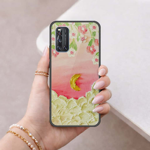 Vivo V19 Cover - Floral Series 3 - HQ Ultra Shine Premium Infinity Glass Soft Silicon Borders Case