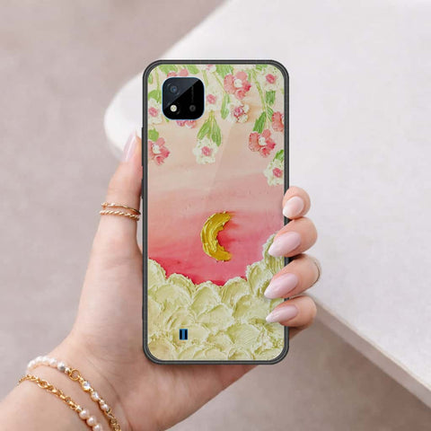 Realme C20 Cover - Floral Series 3 - HQ Ultra Shine Premium Infinity Glass Soft Silicon Borders Case