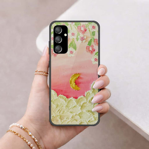 Samsung Galaxy A34 5G Cover - Floral Series 3 - HQ Ultra Shine Premium Infinity Glass Soft Silicon Borders Case