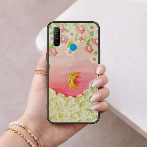 Realme 5i Cover - Floral Series 3 - HQ Ultra Shine Premium Infinity Glass Soft Silicon Borders Case