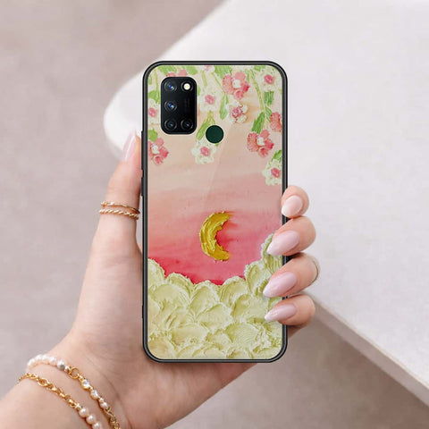 Realme C17 Cover - Floral Series 3 - HQ Ultra Shine Premium Infinity Glass Soft Silicon Borders Case
