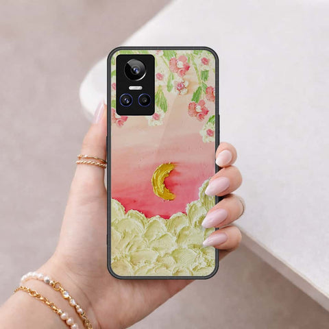 Realme GT Neo 3 Cover - Floral Series 3 - HQ Ultra Shine Premium Infinity Glass Soft Silicon Borders Case