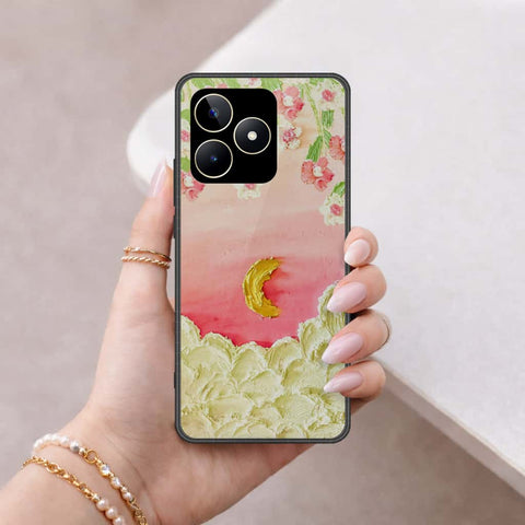 Realme C53 Cover - Floral Series 3 - HQ Ultra Shine Premium Infinity Glass Soft Silicon Borders Case