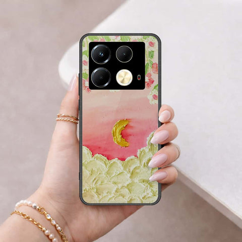 Infinix Note 40 Pro Plus Cover - Floral Series 3 - HQ Ultra Shine Premium Infinity Glass Soft Silicon Borders Case