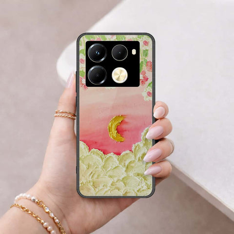 Infinix Note 40 Pro Cover - Floral Series 3 - HQ Ultra Shine Premium Infinity Glass Soft Silicon Borders Case