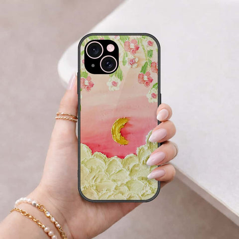iPhone 15 Plus Cover - Floral Series 3 - HQ Ultra Shine Premium Infinity Glass Soft Silicon Borders Case