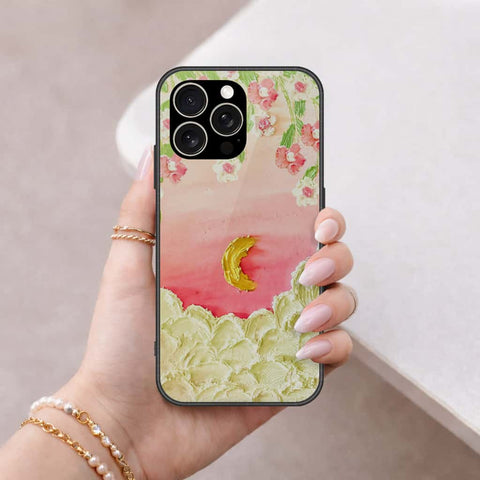 IPhone 15 Pro Cover - Floral Series 3 - HQ Ultra Shine Premium Infinity Glass Soft Silicon Borders Case