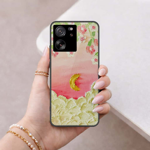 Xiaomi 13T Cover - Floral Series 3 - HQ Ultra Shine Premium Infinity Glass Soft Silicon Borders Case