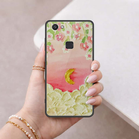 Vivo V7 Cover - Floral Series 3 - HQ Ultra Shine Premium Infinity Glass Soft Silicon Borders Case