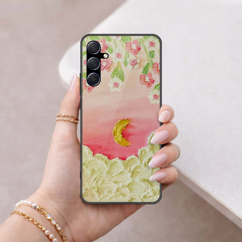 Samsung Galaxy M34 5G Cover - Floral Series 3 - HQ Ultra Shine Premium Infinity Glass Soft Silicon Borders Case