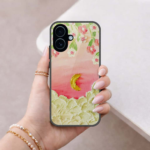 iPhone 18 - Floral Series 3 - HQ Ultra Shine Premium Infinity Glass Soft Silicon Borders Case