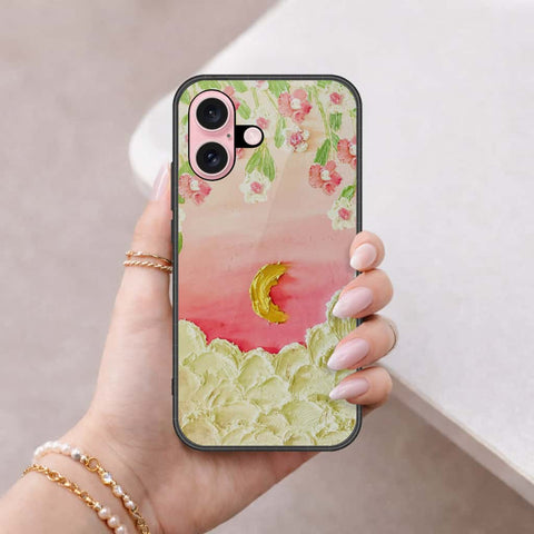iPhone 16 - Floral Series 3 - HQ Ultra Shine Premium Infinity Glass Soft Silicon Borders Case