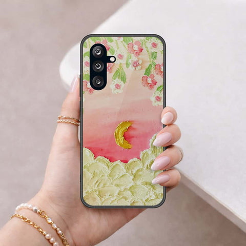 Samsung Galaxy A57 Cover - Floral Series 3 - HQ Ultra Shine Premium Infinity Glass Soft Silicon Borders Case