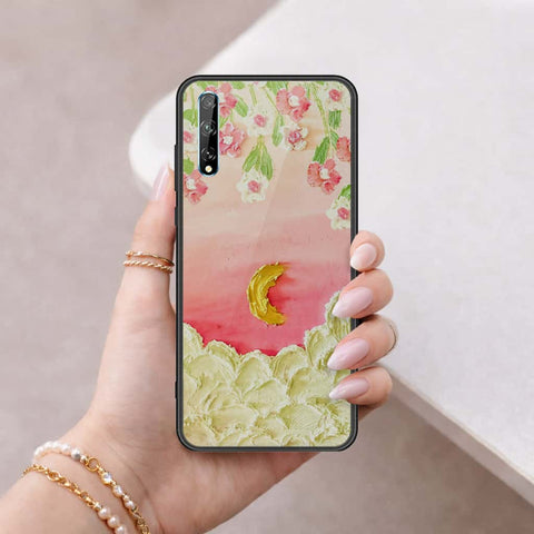 Huawei P Smart 2020 Cover - Floral Series 3 - HQ Ultra Shine Premium Infinity Glass Soft Silicon Borders Case