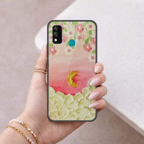 Huawei Y8s Cover - Floral Series 3 - HQ Ultra Shine Premium Infinity Glass Soft Silicon Borders Case