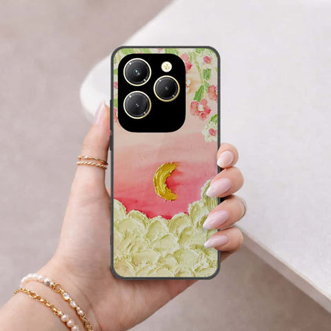 Infinix Hot 40 Cover - Floral Series 3 - HQ Ultra Shine Premium Infinity Glass Soft Silicon Borders Case