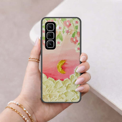 Infinix Hot 60 Pro Cover - Floral Series 3 - HQ Ultra Shine Premium Infinity Glass Soft Silicon Borders Case