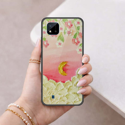 Realme C20A Cover - Floral Series 3 - HQ Ultra Shine Premium Infinity Glass Soft Silicon Borders Case