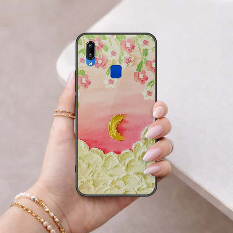 Vivo Y90 Cover - Floral Series 3 - HQ Ultra Shine Premium Infinity Glass Soft Silicon Borders Case