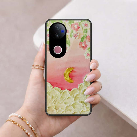 Vivo V50e Cover - Floral Series 3 - HQ Ultra Shine Premium Infinity Glass Soft Silicon Borders Case