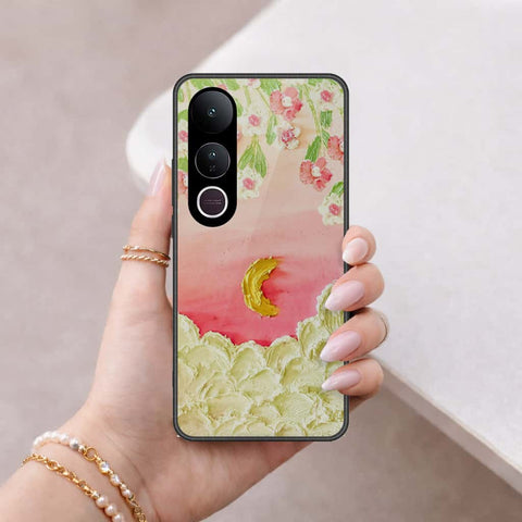 Vivo V50 Lite Cover - Floral Series 3 - HQ Ultra Shine Premium Infinity Glass Soft Silicon Borders Case