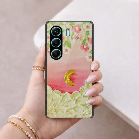 Tecno Camon 40 Pro 5G Cover - Floral Series 3 - HQ Ultra Shine Premium Infinity Glass Soft Silicon Borders Case