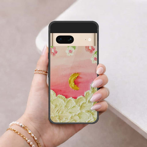 Google Pixel 7 Cover - Floral Series 3 - HQ Ultra Shine Premium Infinity Glass Soft Silicon Borders Case