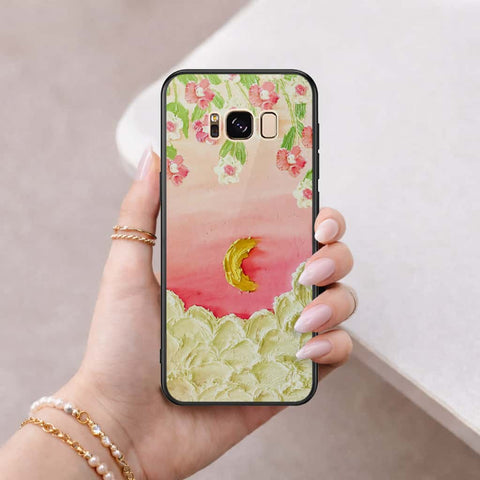Samsung Galaxy S8 Plus Cover - Floral Series 3 - HQ Ultra Shine Premium Infinity Glass Soft Silicon Borders Case