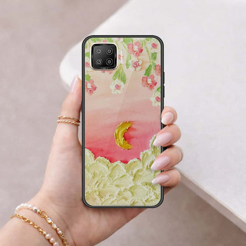 Oppo F17 Pro Cover - Floral Series 3 - HQ Ultra Shine Premium Infinity Glass Soft Silicon Borders Case