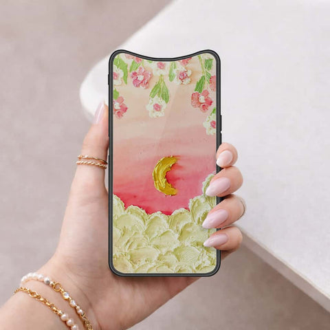 Oppo Find X Cover - Floral Series 3 - HQ Ultra Shine Premium Infinity Glass Soft Silicon Borders Case